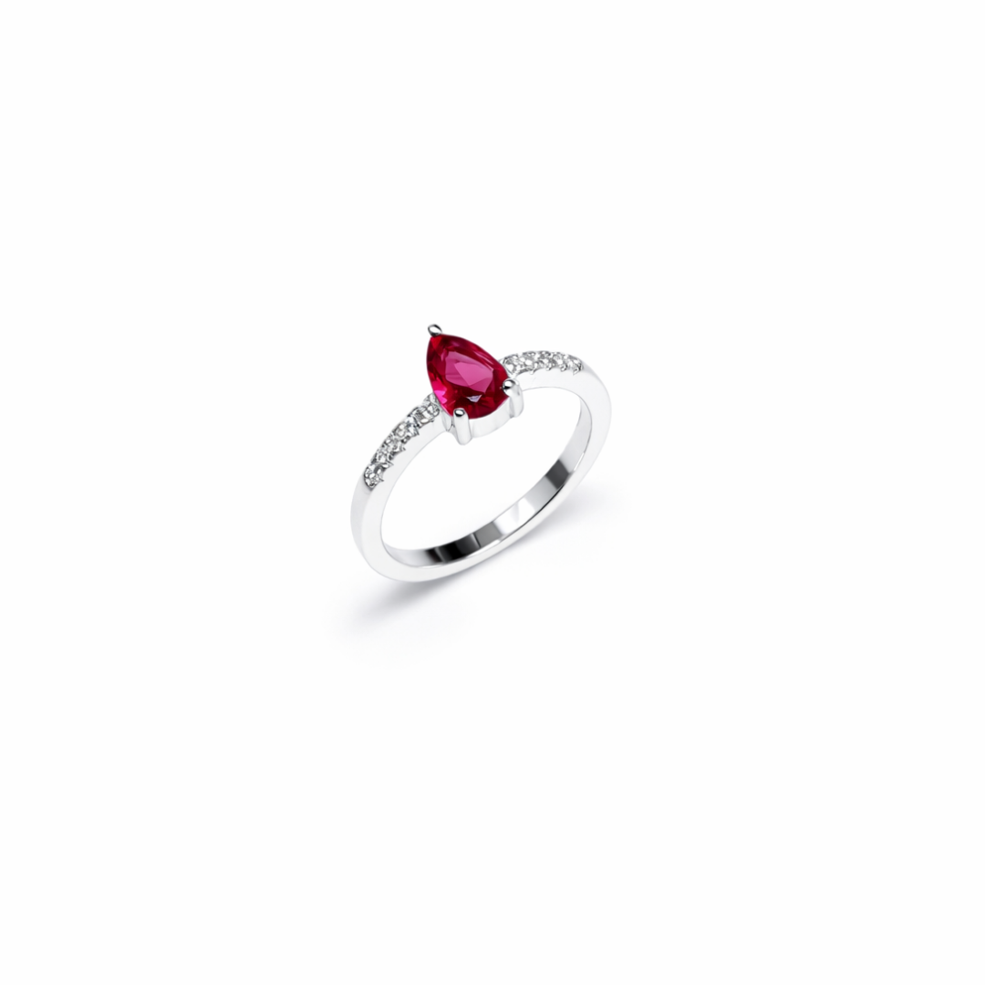 Pear Shaped Solitaire Ring